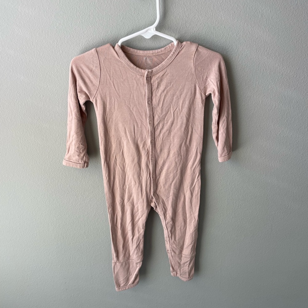 Kyte Baby Pink Bamboo Snap Coveralk Romper